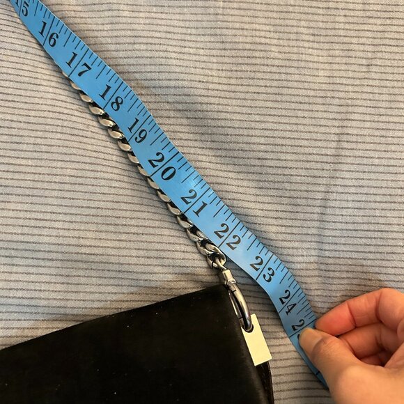 Celine Suede Shoulder Handbag with Silver Chain - Picture 14 of 14